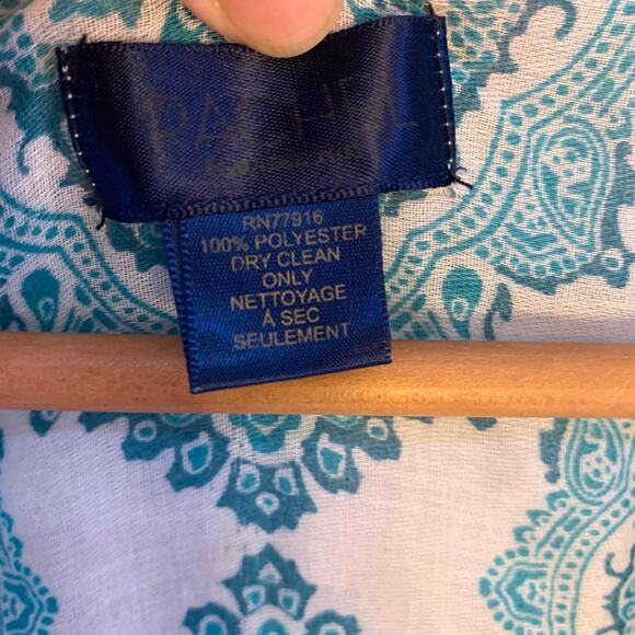 Rachel Roy Boho Kimono Beach Cover Up in Blue Paisley Design, One Size Fits All - Picture 9 of 11